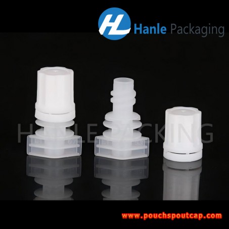 Dia 5mm plastic spouts flexible pouches cap, white spout cap for hand cream - HL050D Dia 5mm plastic spouts flexible pouches cap, white spout cap for hand cream - HL050D